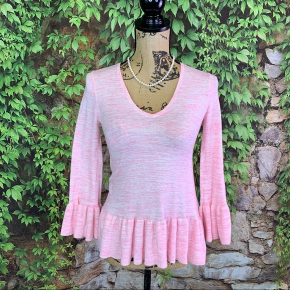 LILLY PULITZER Adela Space Dye Peplum Sweater, XXS - Picture 2 of 16